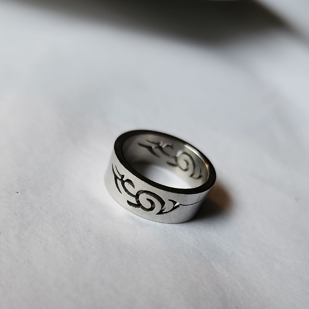 Surgical Steel Cutout Ring Unisex Pre Loved